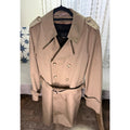 Flawless Vintage Austin Manor Trench Mens 40 Reg Double Breasted Faux Fur Liner