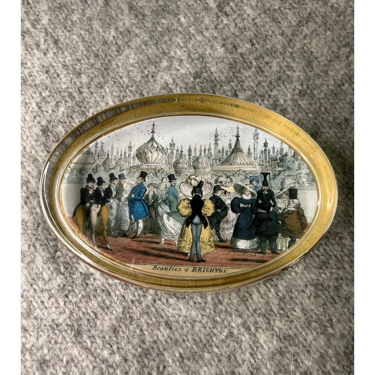 Vintage Beauties of Brighton Cruikshank Glass Dome Paperweight